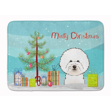 Carolines Treasures Christmas Tree and Bichon Frise Machine Washable Memory Foam Mat BB1589RUG
